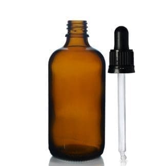 100ml Amber Dropper Bottle With Pipette