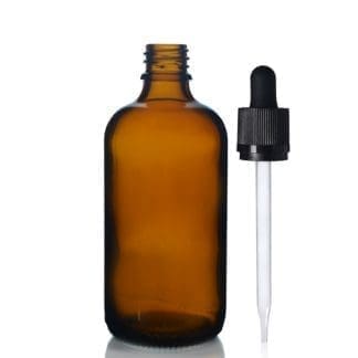 100ml Amber Bottle With Straight Tip Pipette