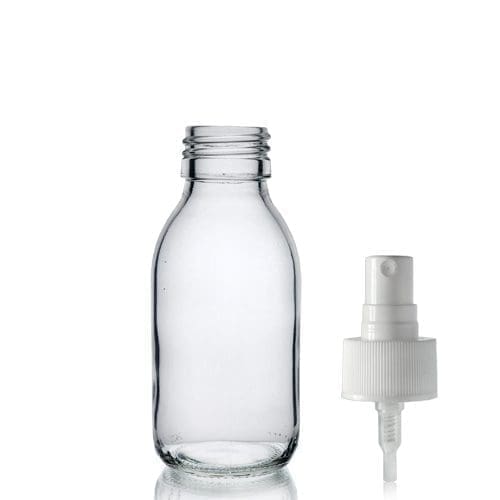 Clear Glass Sirop Bottle