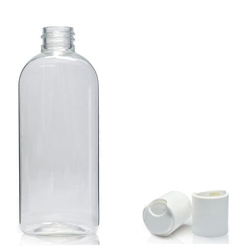 100ml Clear Oval Bottle With Disc-Top Cap