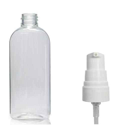 100ml Clear Oval Bottle With Lotion Pump
