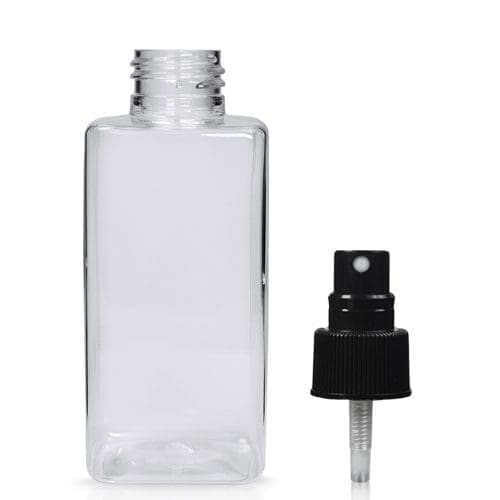150ml Square Plastic Bottle With Metal Cap