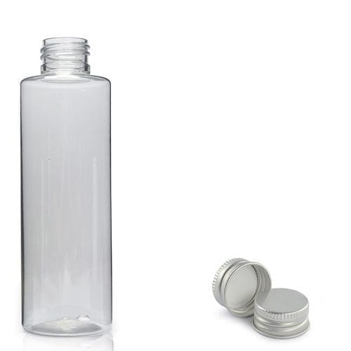 150ml Clear PET Plastic Tubular Bottle & Aluminium Cap
