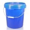 20.5 Litre Blue Plastic Bucket With Metal Handle And T/E Lid