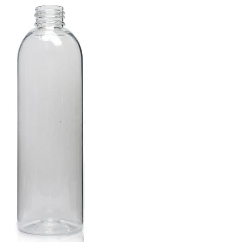 250ml Clear PET Boston Bottle