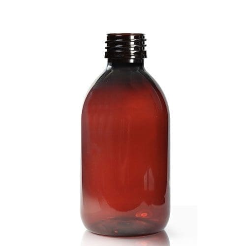 250ml Amber PET Sirop Bottle With Child Resistant Cap