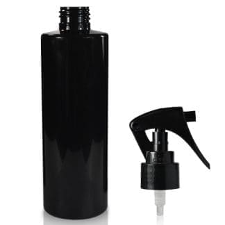 250ml Black Bottle With Mini Trigger Spray
