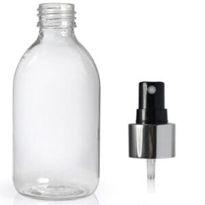 250ml Sirop bottle with silver spray