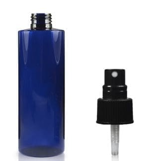 250ml Cobalt Blue PET Plastic Bottle With Atomiser Spray