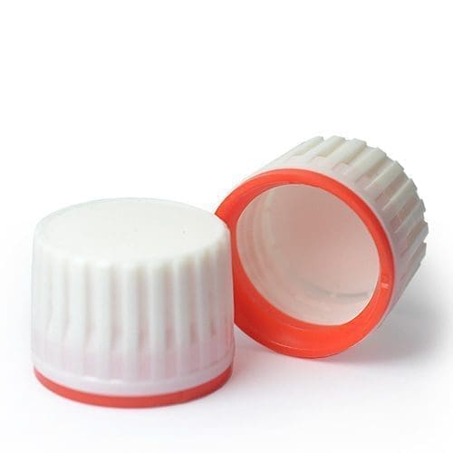 28mm White (Red Band) Tamper Evident Cap