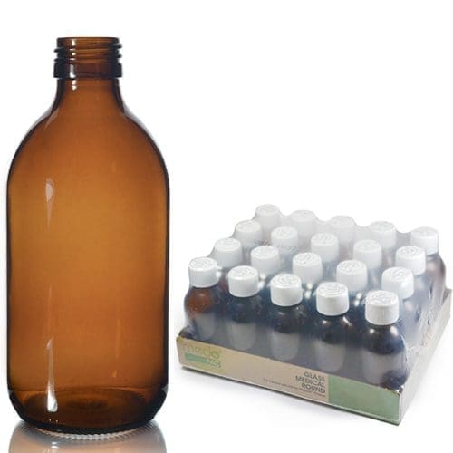 Medopak 300ml Amber Bottle And Child Resistant Cap