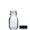 30ml Clear Glass Syrup Bottle & Polycone Cap