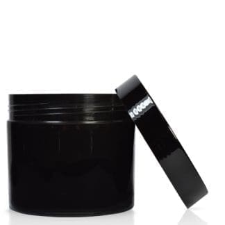 Black Plastic Cosmetic Jar