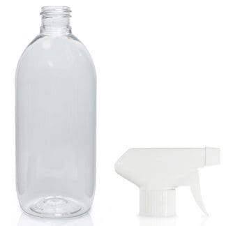 500ml Clear PET Olive Bottle & Trigger Spray