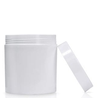 White Plastic Cosmetic Jar