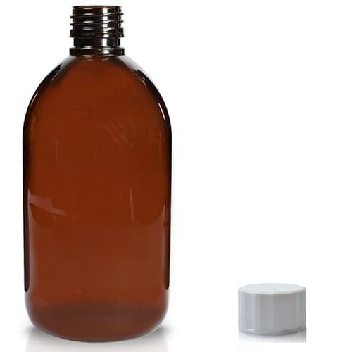 500ml amber plastic Sirop bottle w wsc