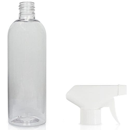 500ml Boston Clear PET Bottle & Trigger Spray