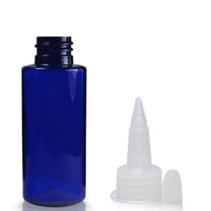 100ml Plastic Blue Bottle With Spout Cap