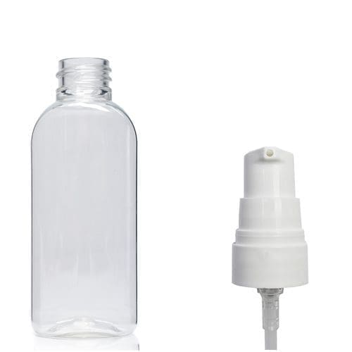 50ml Plastic Oval Bottle With Lotion Pump