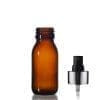 60ml Amber Glass Syrup Bottle & Premium Atomiser Spray