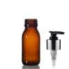 60ml Amber Glass Syrup Bottle & Premium Lotion Pump