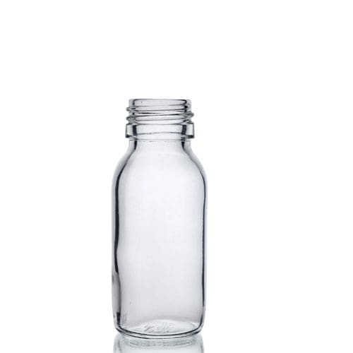60ml Clear Glass Syrup Bottle Ampulla LTD 0161 367 1414