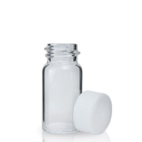 16Pcs 3ml Small Glass Vials Bottles Clear Containers Screw Cap fit for Potion 
