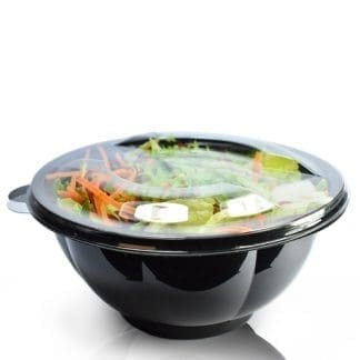 black plastic salad bowls
