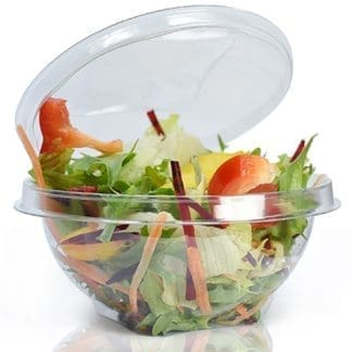 large plastic salad bowl with lid