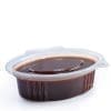 50cc Clear Oval Sauce Pot With Hinged Lid