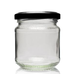 Clear Glass Honey Jar With Lid