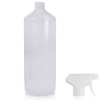 1000ml HDPE plastic bottle with spray