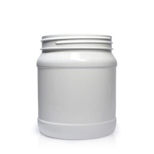 1000ml White Plastic Jar
