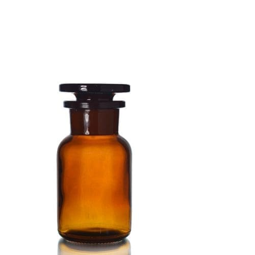100ml Amber Glass Apothecary Bottle With Glass Stopper