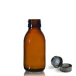 100ml Amber Glass Sirop Bottle black urea Cap