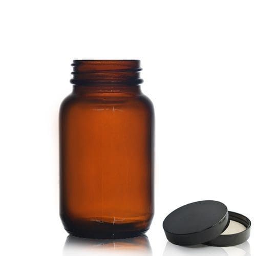 100ml Amber Glass Pharmapac Jar & Cap