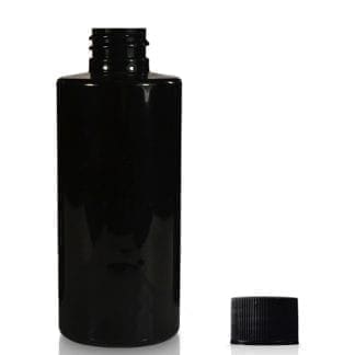 100ml Black Plastic Bottle With Cap