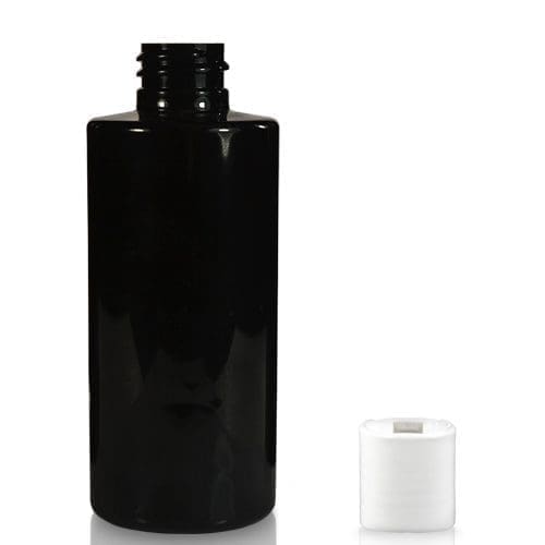 100ml Black Plastic Bottle With Disc-Top Cap