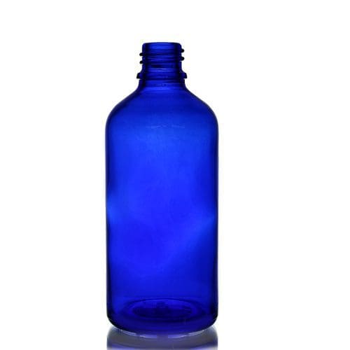 100ml Blue Glass Dropper Bottle w No Cap