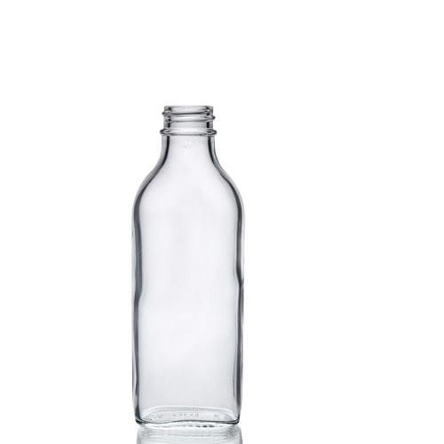 100ml Clear Flask Bottles w No Cap