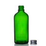 100ml green glass dropper bottle with metal cap