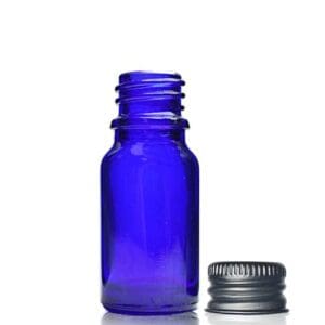 10ml Blue Glass Dropper Bottle & Metal Cap
