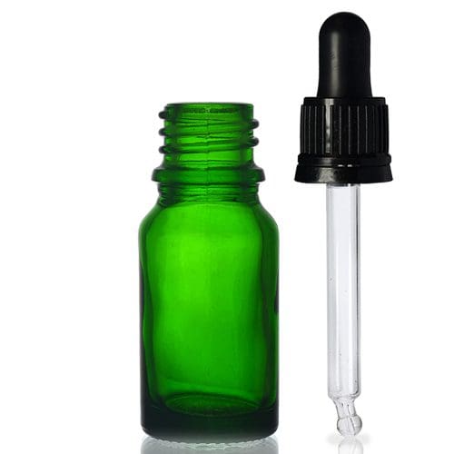 10ml Green Dropper Bottle With Tamper Evident Pipette Ampulla