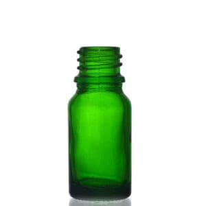 10ml Green Glass Dropper Bottle w Straight Tip Pipette