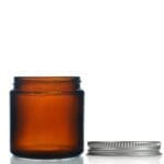 120ml Amber Glass Ointment Jar w Aluminium Cap