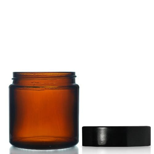 120ml Amber Glass Jar with Lid Ampulla Packaging 0161 367 1414