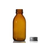 125ml Amber medicine bottle with screw cap
