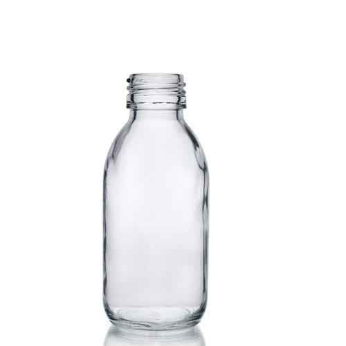 125ml Clear Glass Sirop Bottle w No Cap