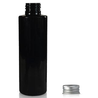 150ml Black Plastic Bottle With Metal Cap