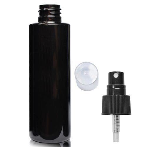 Black plastic spray bottles discount